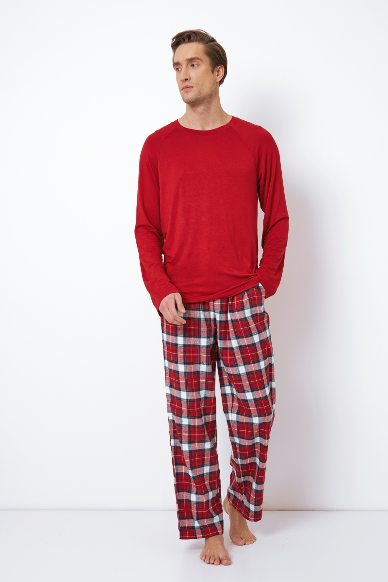 sku: MAX | Brand: Aruelle  | Size: Small Medium Large XLarge XXLarge  | Colors: Красный/Белый  | Бренды Aruelle | Мужская домашняя одежда Пижамы | Title: Пижама с брюками MAX