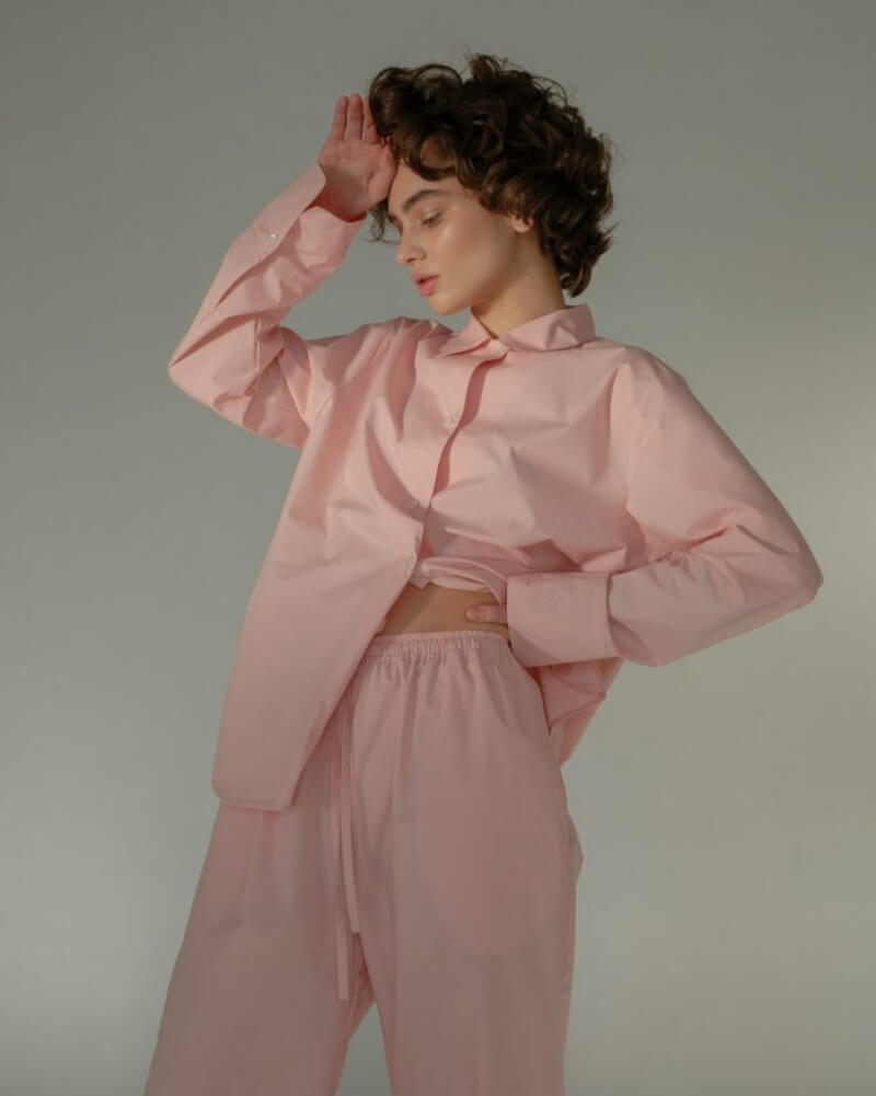 sku: Пижамная рубашка | Brand: MY NUDE NYMPH  | Size: XS/S M/L  | Colors: Пыльно-голубой Пыльно-розовый  | Бренды MY NUMPH | Домашняя одежда Рубашки | Title: Пижамная рубашка