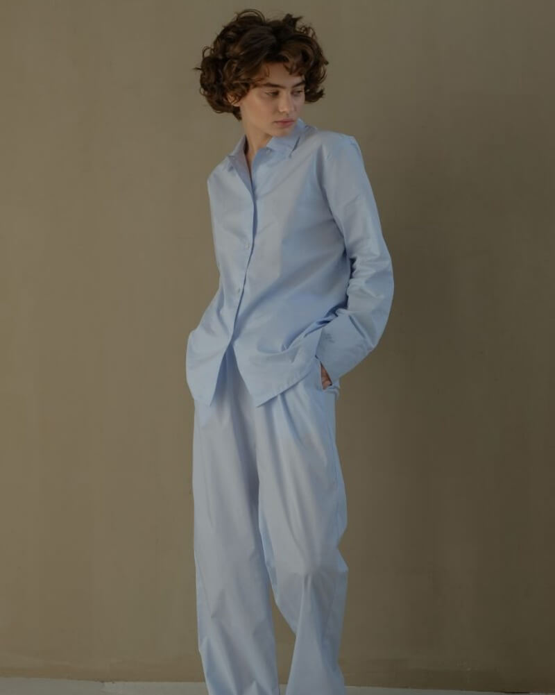 sku: Пижамные брюки | Brand: MY NUDE NYMPH  | Size: XS/S M/L  | Colors: Пыльно-голубой Пыльно-розовый  | Бренды MY NUMPH | Домашняя одежда Брюки | Title: Пижамные брюки